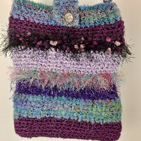Fun & Colorful Crocheted Boho Festival Bag - Picture 2 of 6